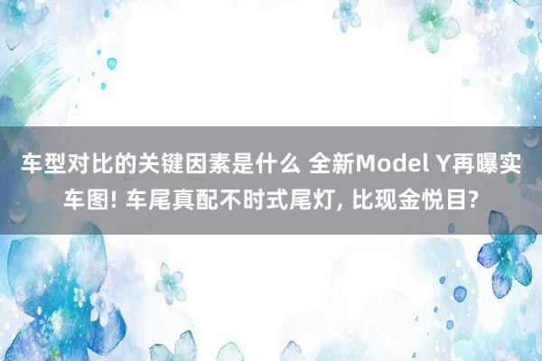 车型对比的关键因素是什么 全新Model Y再曝实车图! 车尾真配不时式尾灯, 比现金悦目?