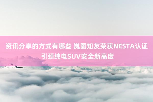 资讯分享的方式有哪些 岚图知友荣获NESTA认证 引颈纯电SUV安全新高度